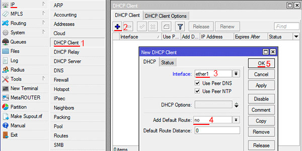  DHCP Client  MikroTik