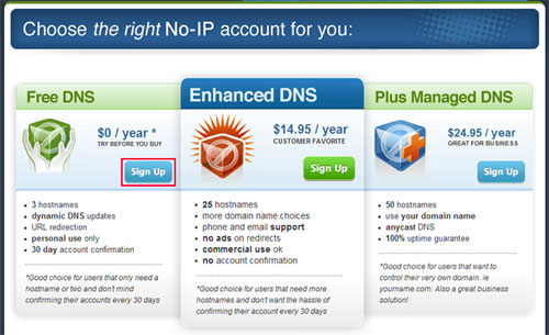 Free DNS - No-IP