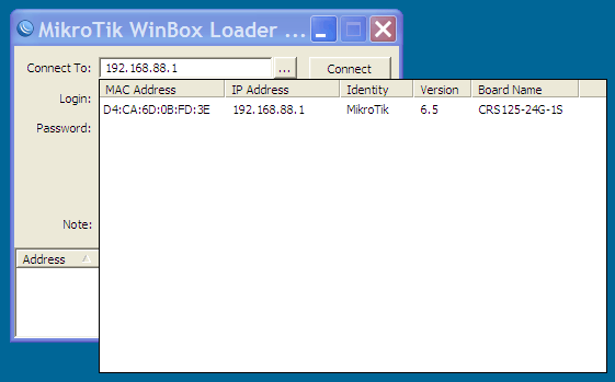 Winbox  MikroTik CRS125-24G-1S-RM