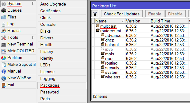  multicast  MikroTik