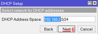 Настройка IP адрес локальной сети MikroTik