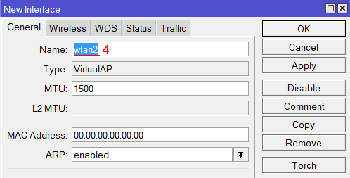 Имя виртуального интерфейса MikroTik