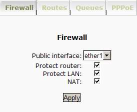 Простая настройка Firewall MikroTik