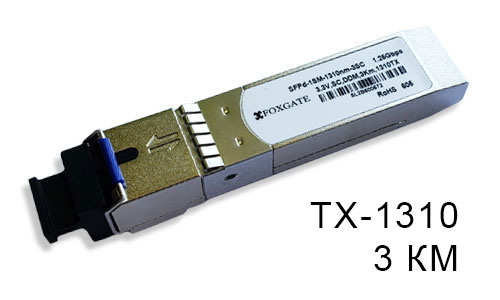 SFP модуль FoxGate 1.25G TX=1310 3км SC