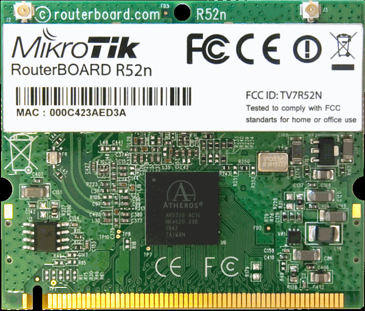 MikroTik R52N miniPCI wi-fi адаптер