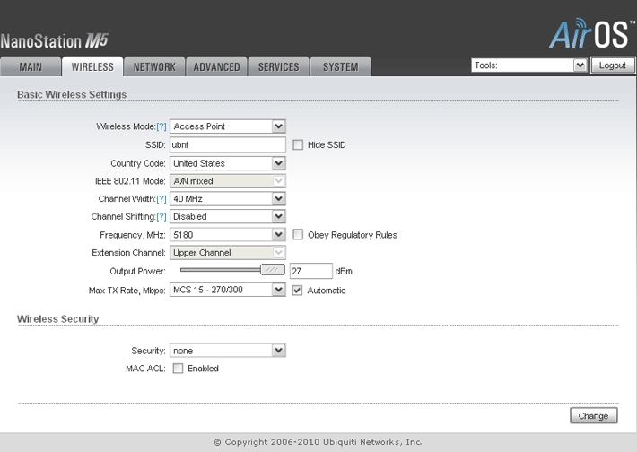 Ubiquiti Nanostation M5 Wireless Access Point mode