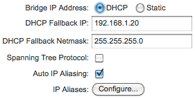Bridge IP Address