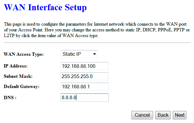 Static IP