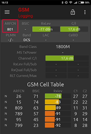   ARFCN  Android  ROOT 