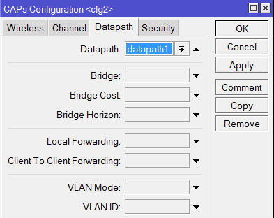 Выбор профиля Datapath