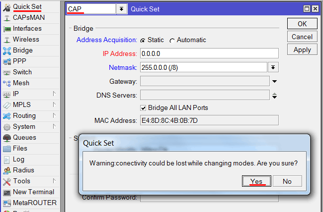   CAP  Wi-Fi   MikroTik