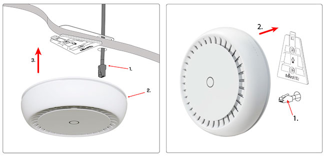 Монтаж MikroTik cAP XL ac на потолок и стену