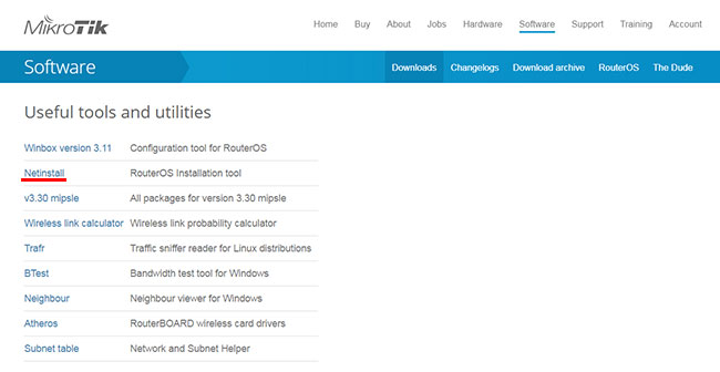   Netinstall    MikroTik