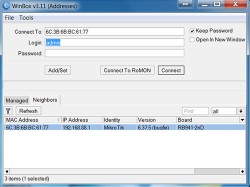 Программа Winbox для настройки оборудования MikroTik