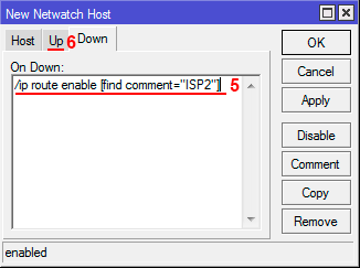  Netwatch Down  MikroTik