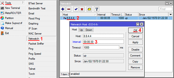    Netwatch  MikroTik