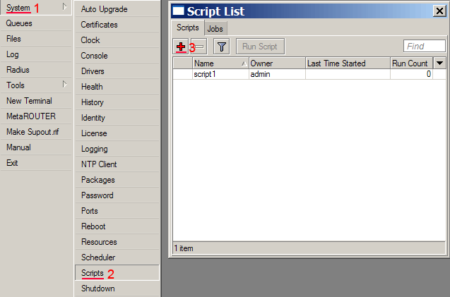 MikroTik: Создаем скрипт