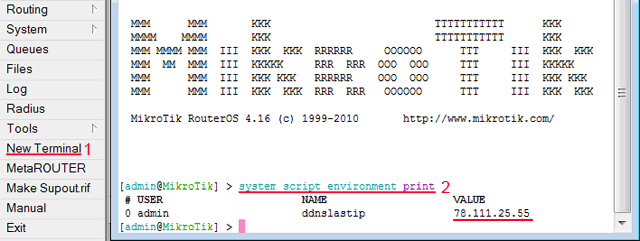 MikroTik:  IP   No-IP