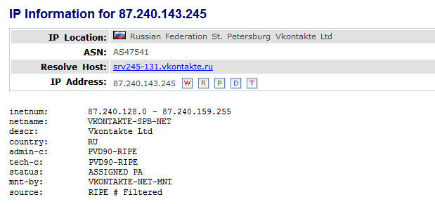 Whois   Vkontakte Ltd