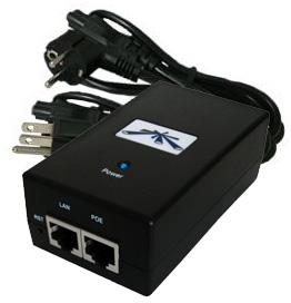 POE инжектор Ubiquiti POE-24 с экранированными Ethernet портами.