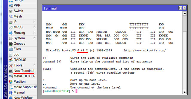   RouterOS   NewTerminal