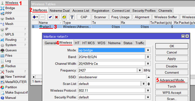 Mikrotik Advanced Mode