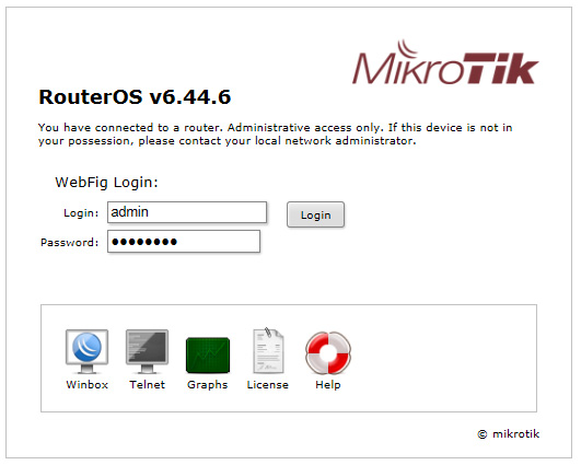 MikroTik QuickSet -   