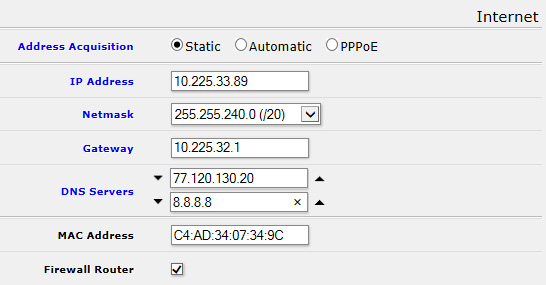 MikroTik QuickSet -    