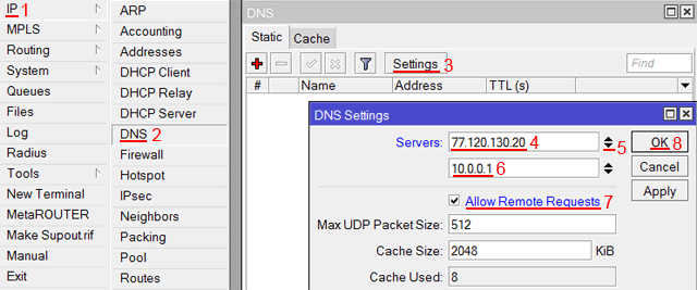  DNS MikroTik