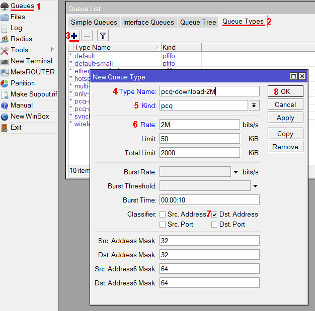  pcq      2 /  MikroTik