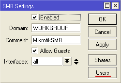    SMB  MikroTik