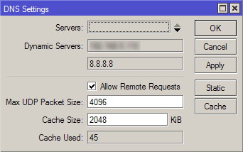  DNS  MikroTik