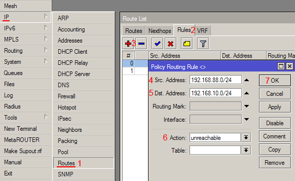 Изоляция подсетей в MikroTik