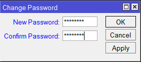 Ввод пароля MikroTik