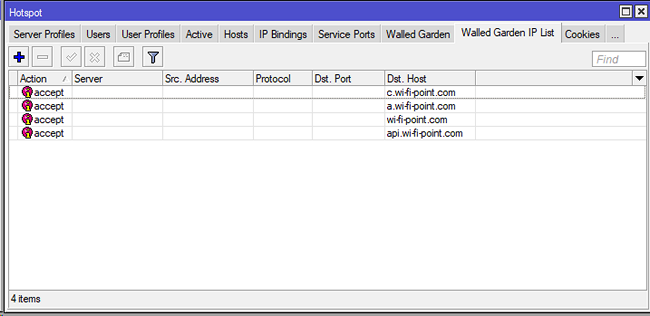 Mikrotik  walled garden   Hotspot