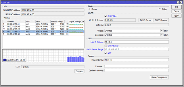 quickset  winbox