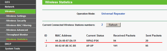 Клиенты репитера Tp-Link