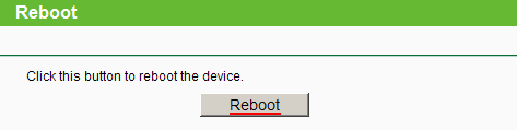 Перезагружаем точку доступа Tp-Link