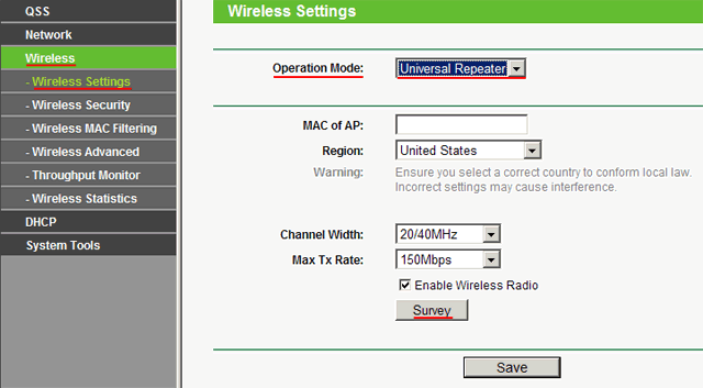 Режим Universal Repeater в точке доступа Tp-Link