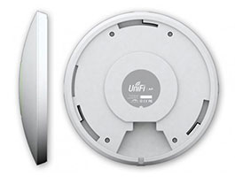 Wi-Fi точка UniFi - вид сбоку и с тыльной стороны.