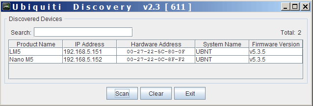 Поиск IP адреса Ubiquiti